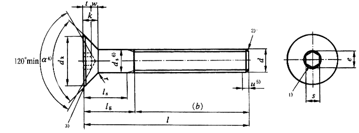 國標號gb/70.3-2000內(nèi)六角沉頭螺絲，